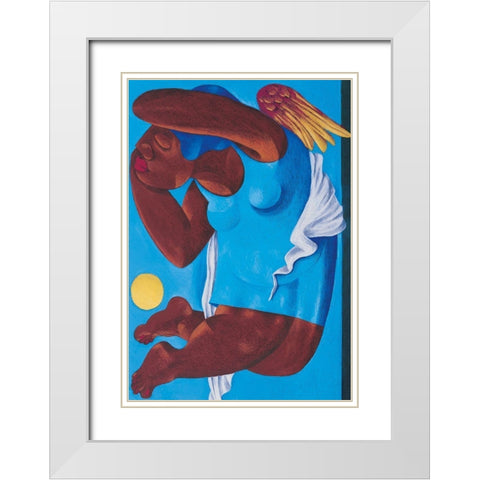 Archangel White Modern Wood Framed Art Print with Double Matting by Unknown