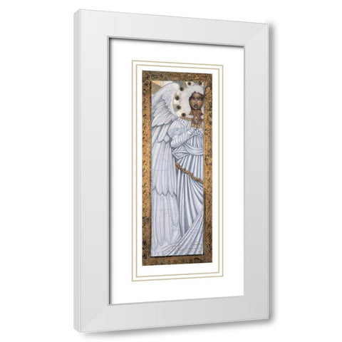 Archangel Left White Modern Wood Framed Art Print with Double Matting by Unknown