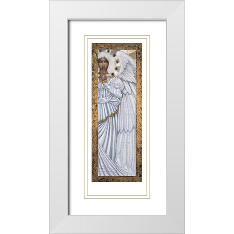 Archangel Right White Modern Wood Framed Art Print with Double Matting by Unknown