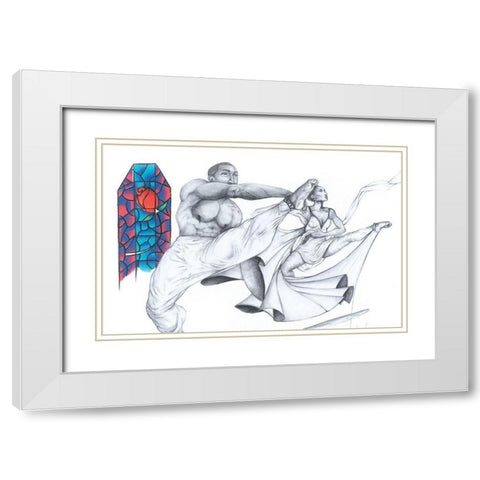 Lick White Modern Wood Framed Art Print with Double Matting by Unknown