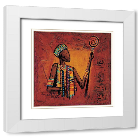 De vous a moi IV White Modern Wood Framed Art Print with Double Matting by Vital, Isabelle