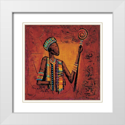 De vous a moi IV White Modern Wood Framed Art Print with Double Matting by Vital, Isabelle