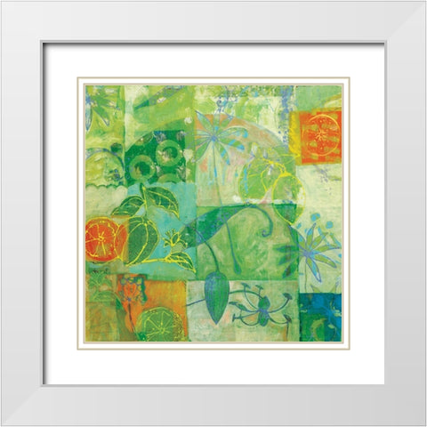 Pamplemousse et anis White Modern Wood Framed Art Print with Double Matting by Carvalho, Cecile de