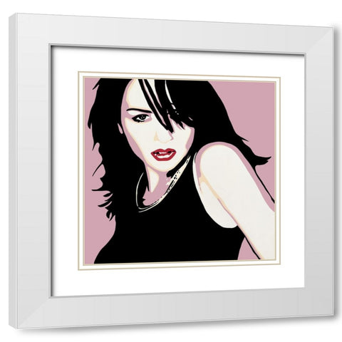 Carla White Modern Wood Framed Art Print with Double Matting by Castilla, Marco