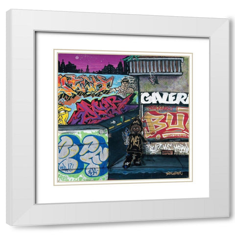 Galerie White Modern Wood Framed Art Print with Double Matting by Butch and Pea