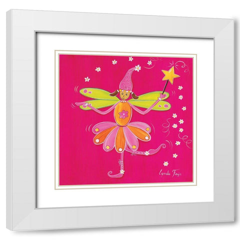 Fee I White Modern Wood Framed Art Print with Double Matting by Fays, Lynda