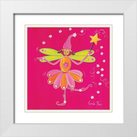 Fee I White Modern Wood Framed Art Print with Double Matting by Fays, Lynda