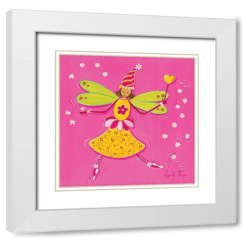 Fee III White Modern Wood Framed Art Print with Double Matting by Fays, Lynda