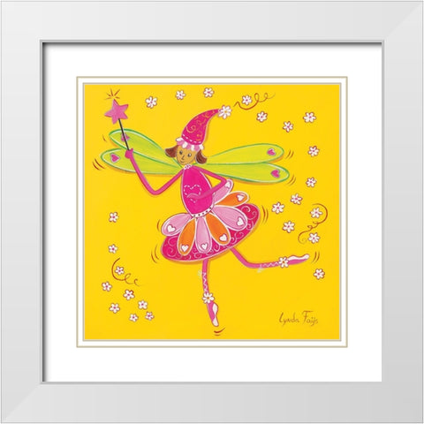 Fee IV White Modern Wood Framed Art Print with Double Matting by Fays, Lynda