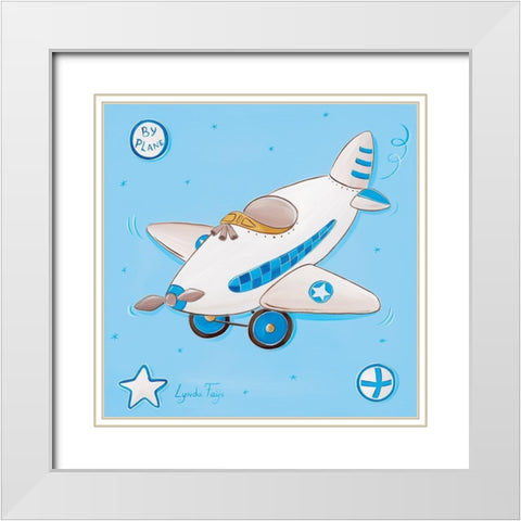 By plane White Modern Wood Framed Art Print with Double Matting by Fays, Lynda