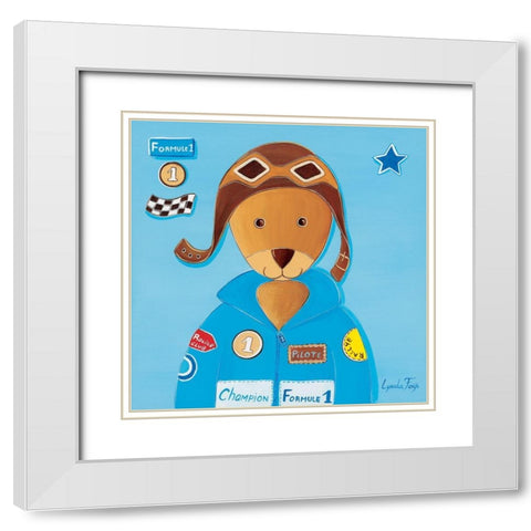 Pilote I White Modern Wood Framed Art Print with Double Matting by Fays, Lynda