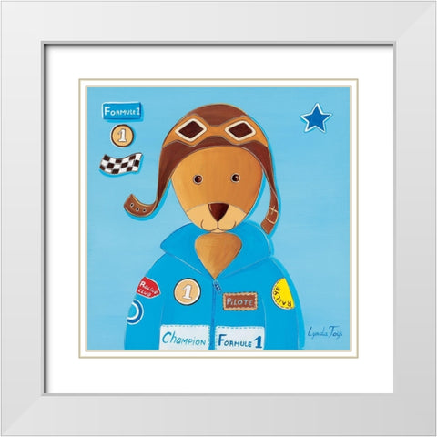 Pilote I White Modern Wood Framed Art Print with Double Matting by Fays, Lynda