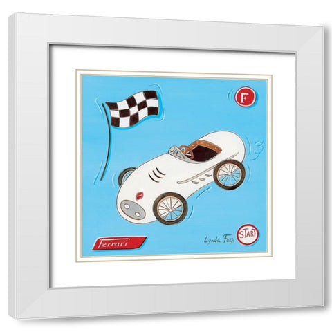 Grand prix I White Modern Wood Framed Art Print with Double Matting by Fays, Lynda