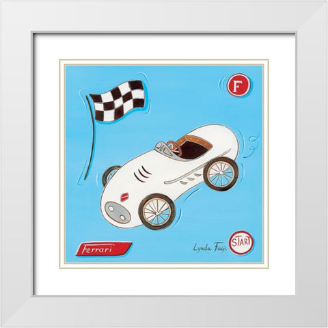 Grand prix I White Modern Wood Framed Art Print with Double Matting by Fays, Lynda