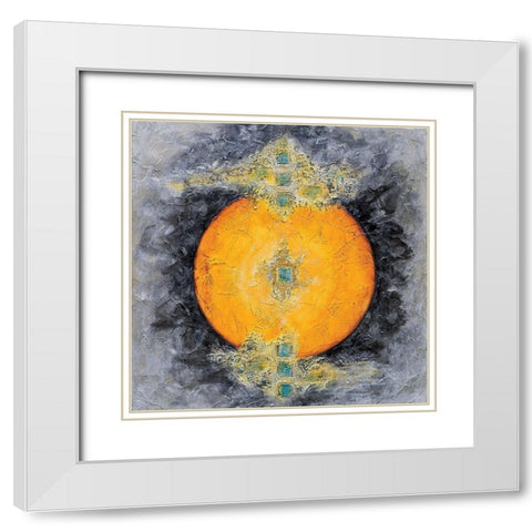 Vers le centre White Modern Wood Framed Art Print with Double Matting by Arthure