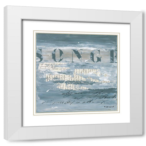 Songe White Modern Wood Framed Art Print with Double Matting by Boissonot, Michelle