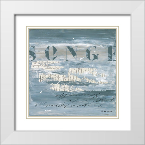 Songe White Modern Wood Framed Art Print with Double Matting by Boissonot, Michelle