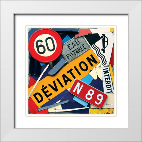 Deviation sur N89 White Modern Wood Framed Art Print with Double Matting by Costa, Fernando