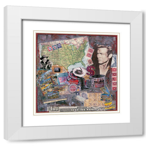 Ponderosa ranch White Modern Wood Framed Art Print with Double Matting by Sigrid, M.