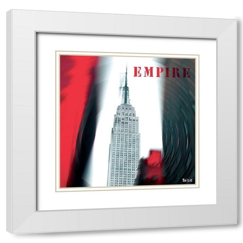 Empire White Modern Wood Framed Art Print with Double Matting by Thalie