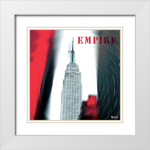 Empire White Modern Wood Framed Art Print with Double Matting by Thalie