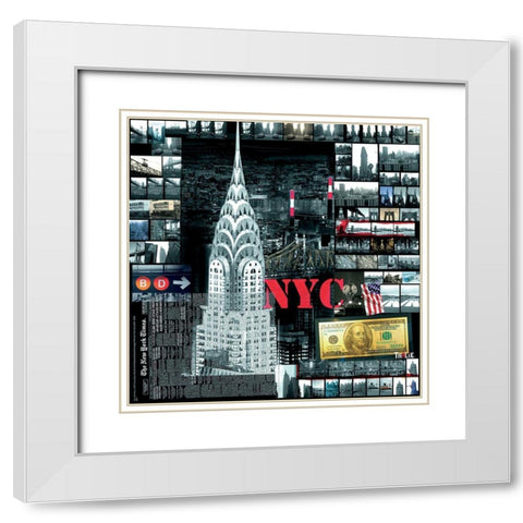 Melting pot White Modern Wood Framed Art Print with Double Matting by Thalie