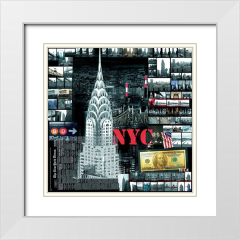 Melting pot White Modern Wood Framed Art Print with Double Matting by Thalie