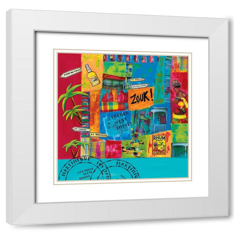 Zouc White Modern Wood Framed Art Print with Double Matting by Wozniak, Sophie