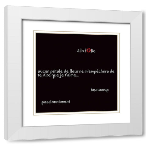 Aucun peÂ´tale White Modern Wood Framed Art Print with Double Matting by Cilpa, Audrey and Fabrice