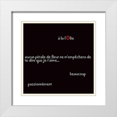 Aucun peÂ´tale White Modern Wood Framed Art Print with Double Matting by Cilpa, Audrey and Fabrice