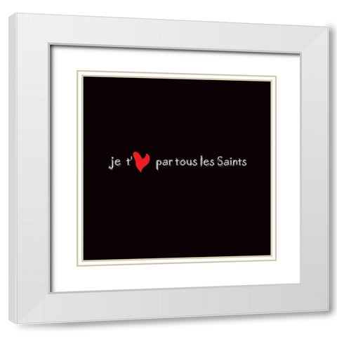 Par tous White Modern Wood Framed Art Print with Double Matting by Cilpa, Audrey and Fabrice