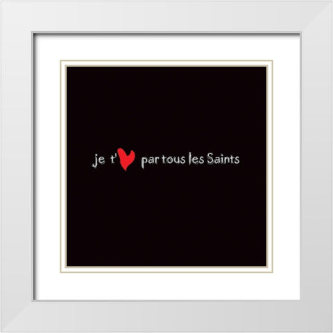 Par tous White Modern Wood Framed Art Print with Double Matting by Cilpa, Audrey and Fabrice