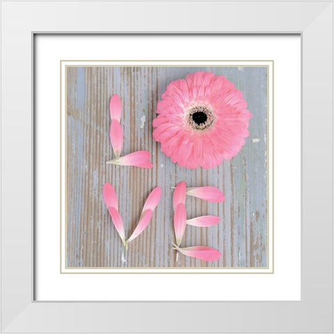 Love White Modern Wood Framed Art Print with Double Matting by BRAUN Studio