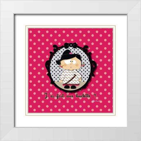 La boulette White Modern Wood Framed Art Print with Double Matting by Fifi, Bastille