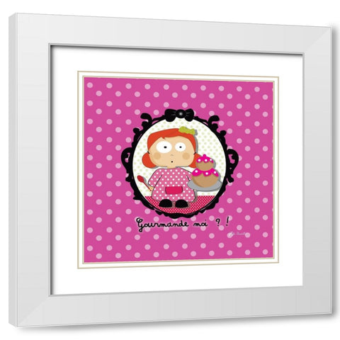 Gourmande White Modern Wood Framed Art Print with Double Matting by Fifi, Bastille