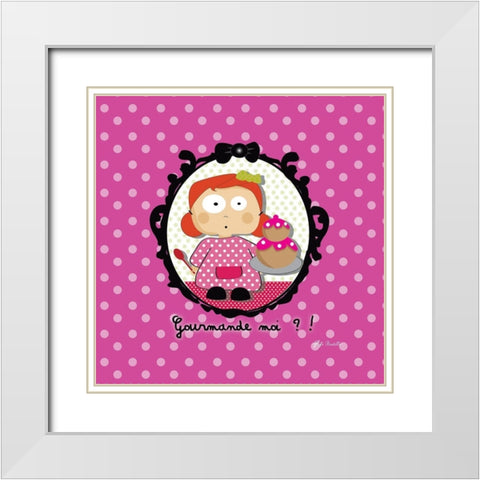 Gourmande White Modern Wood Framed Art Print with Double Matting by Fifi, Bastille