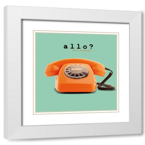 Allo ? White Modern Wood Framed Art Print with Double Matting by BRAUN Studio