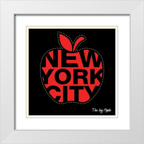 Big Apple White Modern Wood Framed Art Print with Double Matting by BRAUN Studio