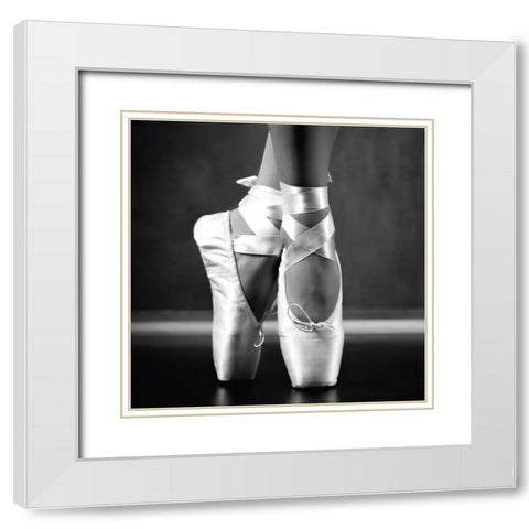 Paire de Pointes White Modern Wood Framed Art Print with Double Matting by Braun Studio