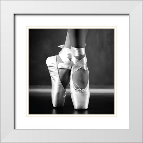 Paire de Pointes White Modern Wood Framed Art Print with Double Matting by Braun Studio