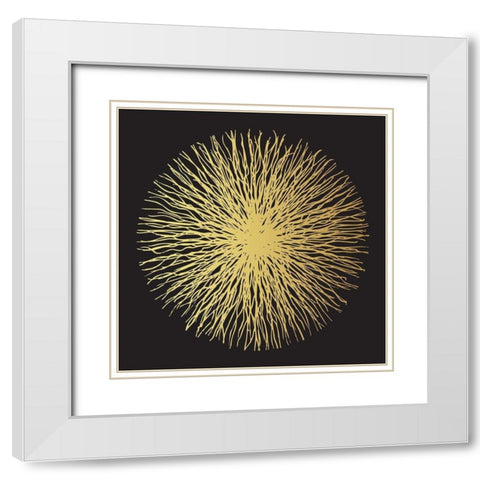 Soleil dore White Modern Wood Framed Art Print with Double Matting by Braun Studio