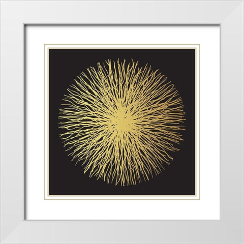 Soleil dore White Modern Wood Framed Art Print with Double Matting by Braun Studio