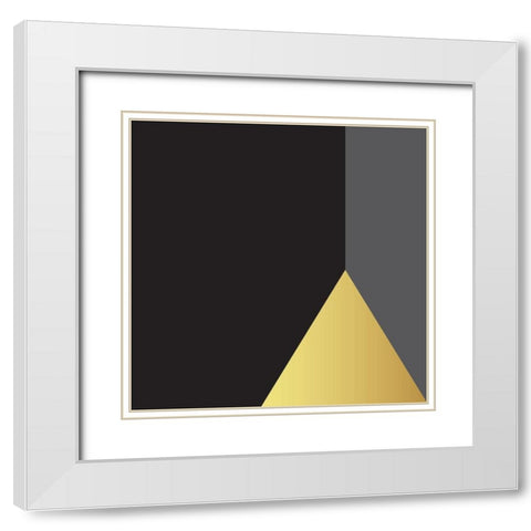 Triangle dore White Modern Wood Framed Art Print with Double Matting by Braun Studio