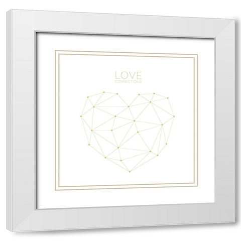 Love Connections White Modern Wood Framed Art Print with Double Matting by Braun Studio