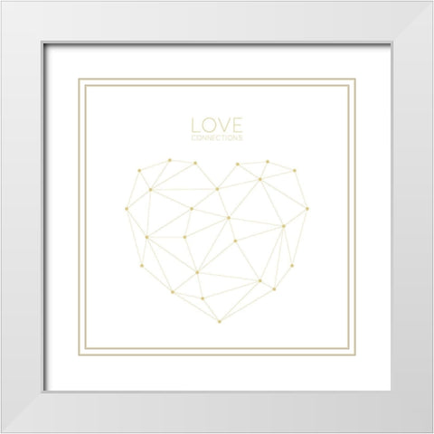 Love Connections White Modern Wood Framed Art Print with Double Matting by Braun Studio