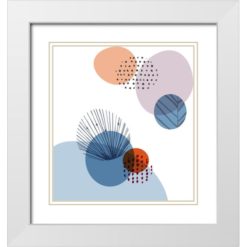 Organic 1 White Modern Wood Framed Art Print with Double Matting by Braun Studio