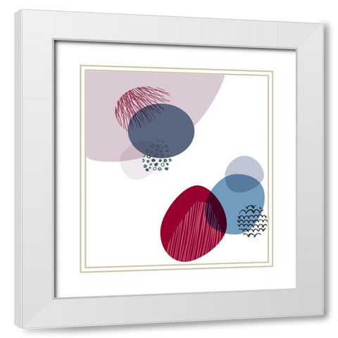 Organic 2 White Modern Wood Framed Art Print with Double Matting by Braun Studio