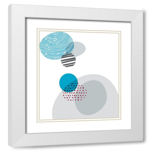 Organic 3 White Modern Wood Framed Art Print with Double Matting by Braun Studio