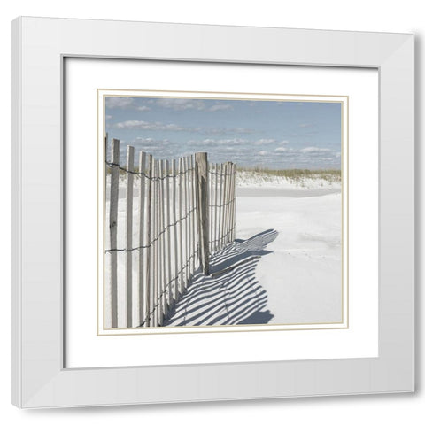 Plage 9 White Modern Wood Framed Art Print with Double Matting by Braun Studio