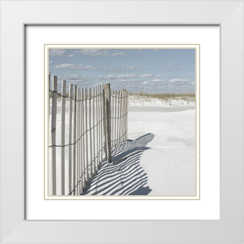 Plage 9 White Modern Wood Framed Art Print with Double Matting by Braun Studio